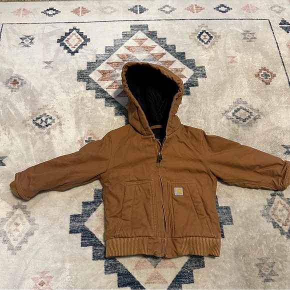 Carhartt Other - Carhartt Brown Hooded Jacket 18mo